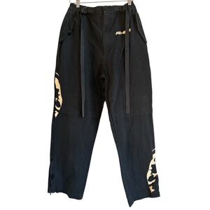 ALL TIME HIE Women's‎ Ankle Zip Convertible Wide Leg Pants Black Size Large